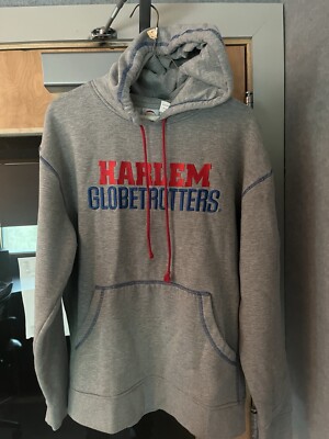 HARLEM GLOBETROTTERS OFFICIAL BRAND HOODED SWEATSHIRT - ADULT MEDIUM