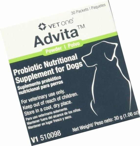 VetOne Advita Probiotic Nutritional Supplement for Dogs 30 Packets for