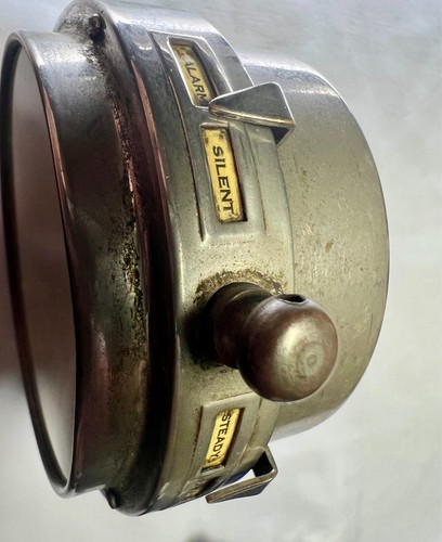 1920 Westclox Baby Ben Peg Leg Alarm Clock 20th Century Antique Nickel Finish. - Afbeelding 4 van 11