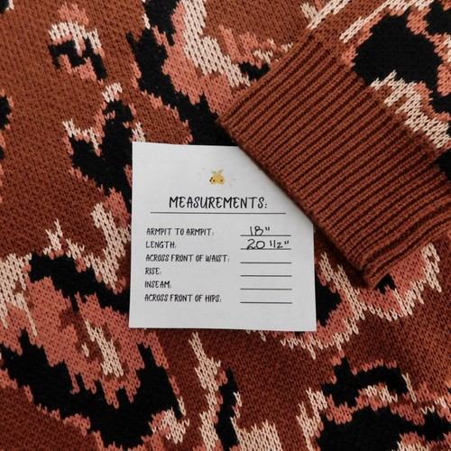 DEREK LAM Collective Brown Animal Print Sweater Leopard Puff Sleeves Large - Picture 14 of 14