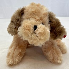 Dan Dee Be My Valentine Puppy Dog 8" Plush Stuffed Toy Tan