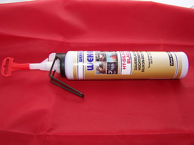 200ml Hochtemperatur HT Silikon rot bis +300°C WK158 keine Presse notwendig