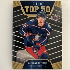 2019-20 Upper Deck Allure Hockey Alexandre Texier Top 50 #T50-40 Blue Jackets