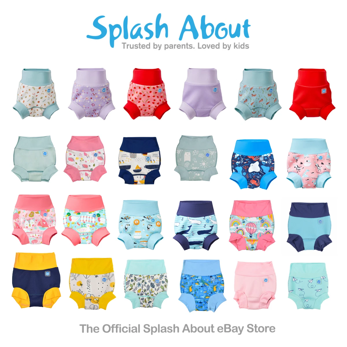 Product Image for Splash About New Happy Nappy - Reusable Baby/Toddler Neoprene Swim Nappy