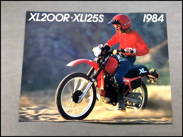 1984 Honda XL200R XL125S Motorcycle Dirt Bike Original Sales