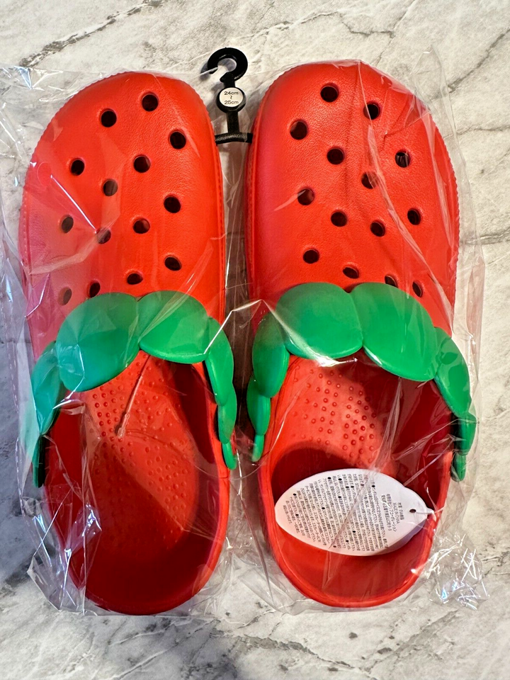 Strawberry Crocs Sandal Slippers Shoes L Size 24cm25cm 9" Fruit Kawaii Japan eBay
