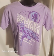 Marvel-Youth purple Black Panther shirt size L 10/12 tagged 12