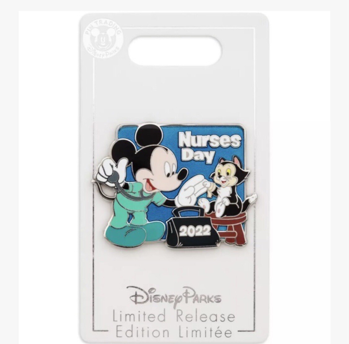 Disney Nurses Day 2022 Mickey Mouse Figaro New Limited Release Pin Inhand