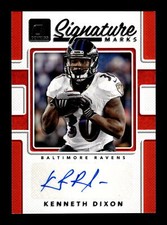 2017 Donruss NFL #SM-KDX Kenneth Dixon Signature Marks Autograph Auto Ravens