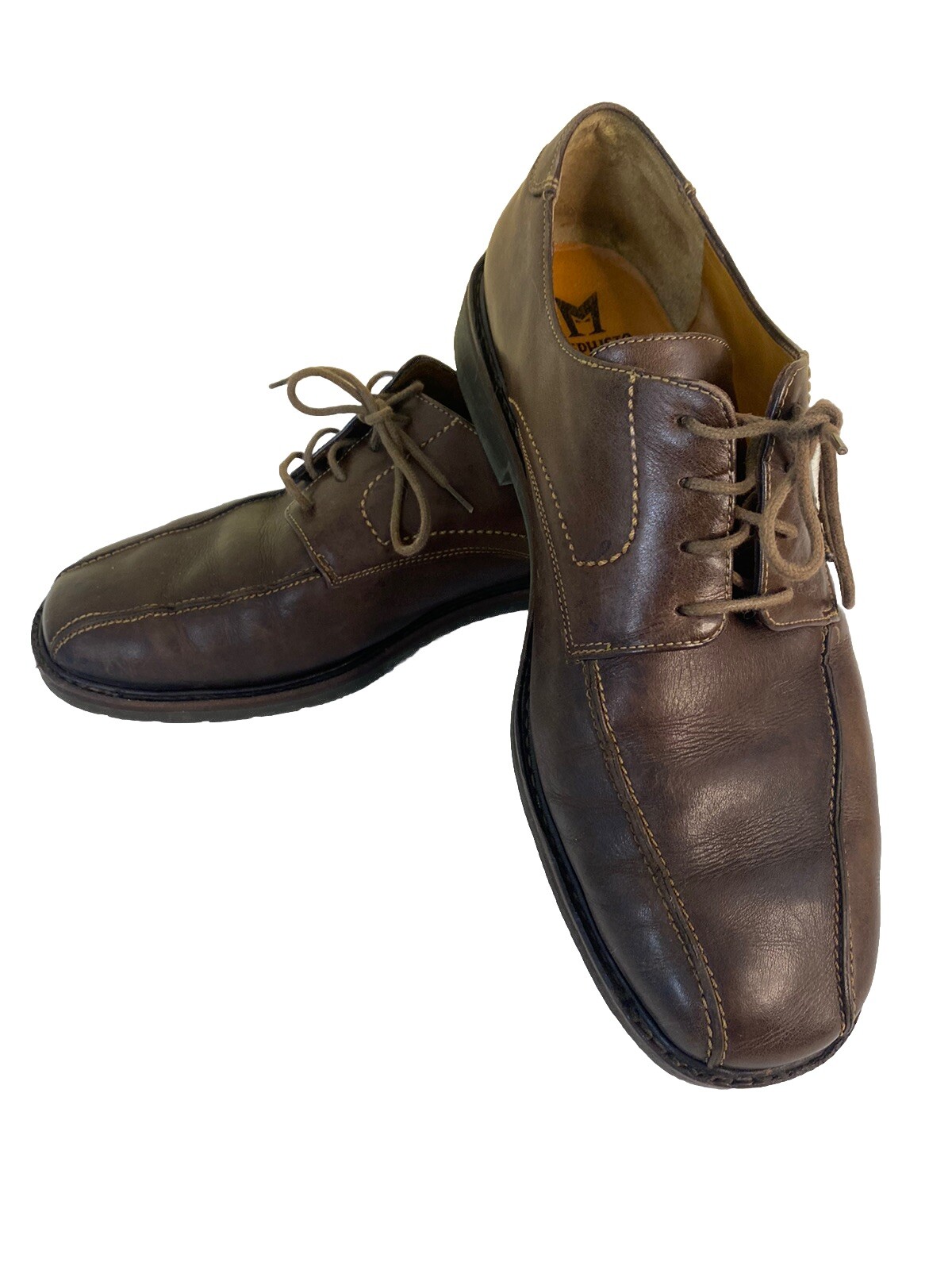 SAOLA Scarpe Mephisto Uomo Taglia 10 Marrone Air Relax Goodyear Welt Punta Bici