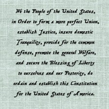 Preamble of US Constitution UNMOUNTED Rubber Stamp 29