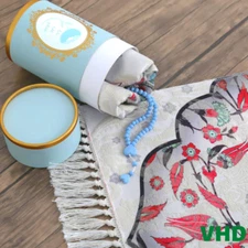 Prayer Rug and Tasbih Box For Kid | Islamic Gift Set For Boys | Birthday Gift