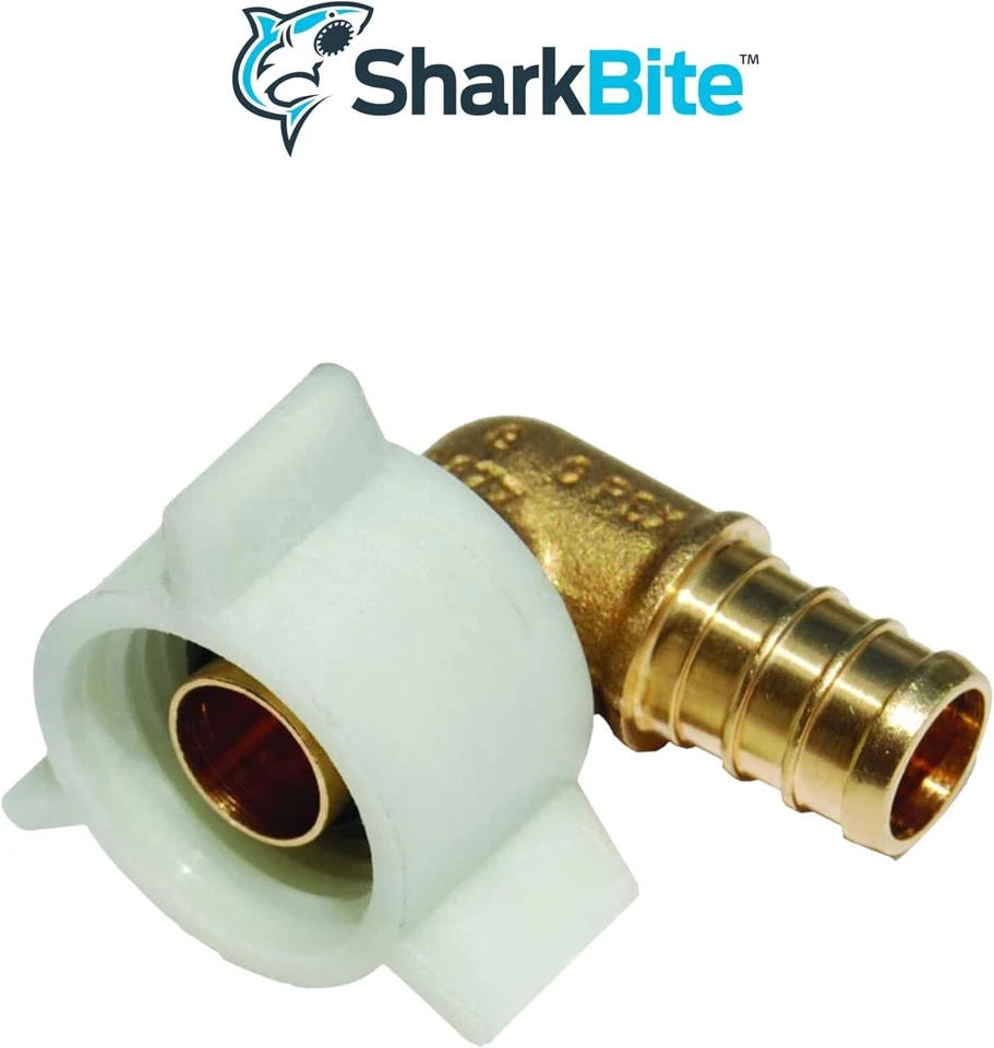 SHARKBITE UC532LF 1/2" X 1/2" PEX Barb FNPT Swivel Elbow Pack of 25 - Image 2 of 2