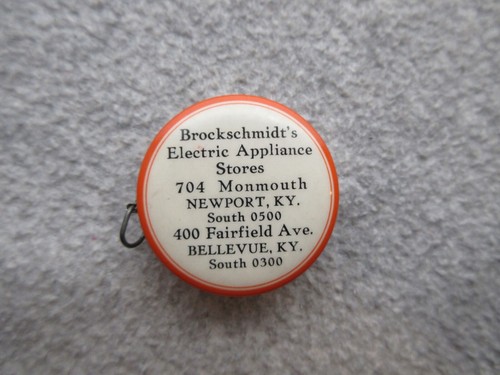 1919 GENERAL ELECTRIC REFRIGERATORS Bellevue Kentucky CELLULOID TAPE MEASURE - Picture 2 of 3