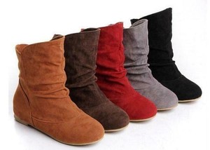 slouchy flat ankle boots