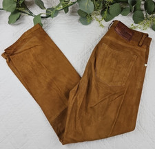 VTG Ralph Lauren Geniune Leather Straight Leg Size 28 High Rise