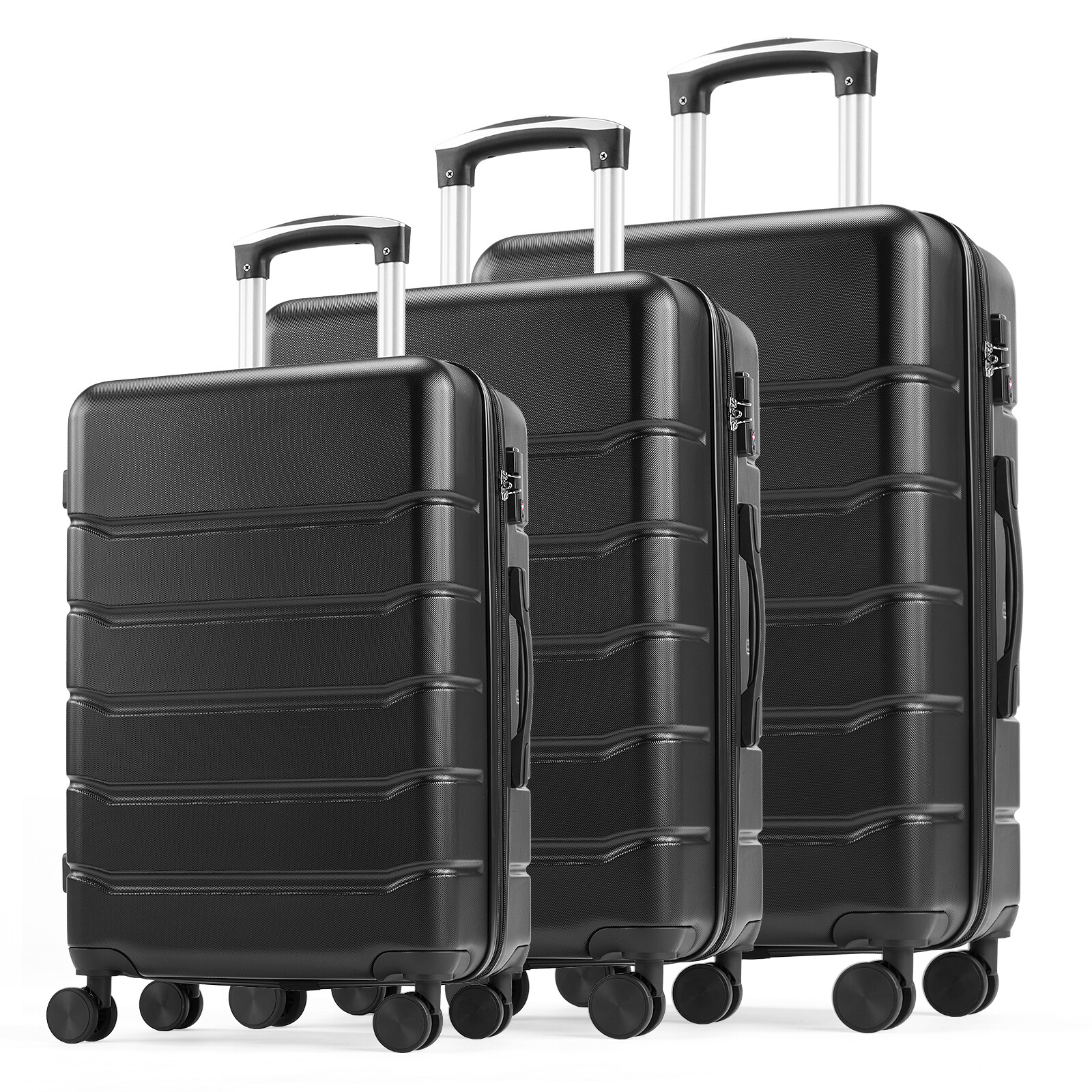 OLIXIS Hardside Luggage Suitcase w/TSA Lock & Double Spinner Wheel 20/24/28-Inch