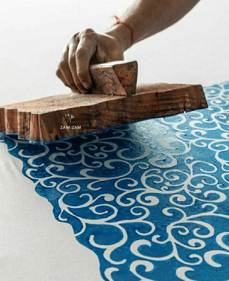 Floral Print New 2.5 Yard Craft Indian Hand Block Print 1434 Pure Cotton Fabric - Image 3 of 4