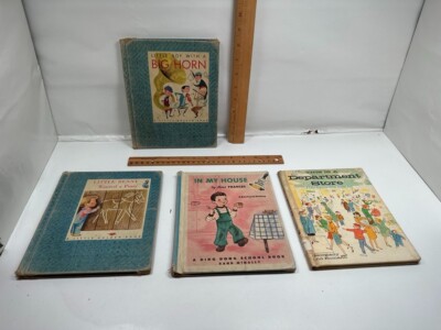 4 Vintage Rare Golden School Books Ding Dong Little Golden Book