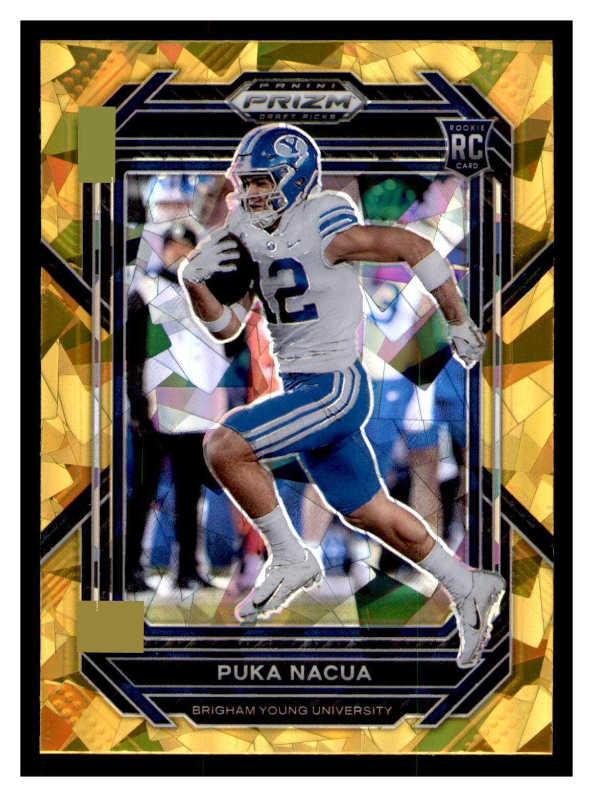 Puka Nacua 2023 Panini Prizm Draft Picks Gold Ice Rookie Card #197