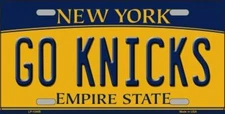 Go Knicks  NY State Vanity Sports Fan License Plate