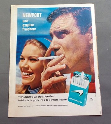 PUB WERBUNG ALTE WERBUNG CLIPPING 130717 / ZIGARETTE NEWPORT MENTHOL EXQUISIT