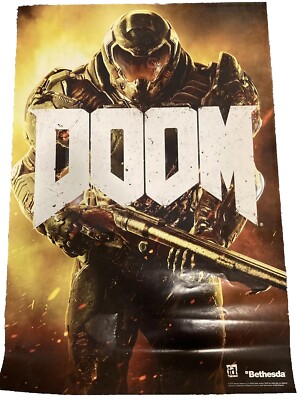 DOOM 2016 Dual Sided Poster Featuring The Slayer And Cyberdemon
