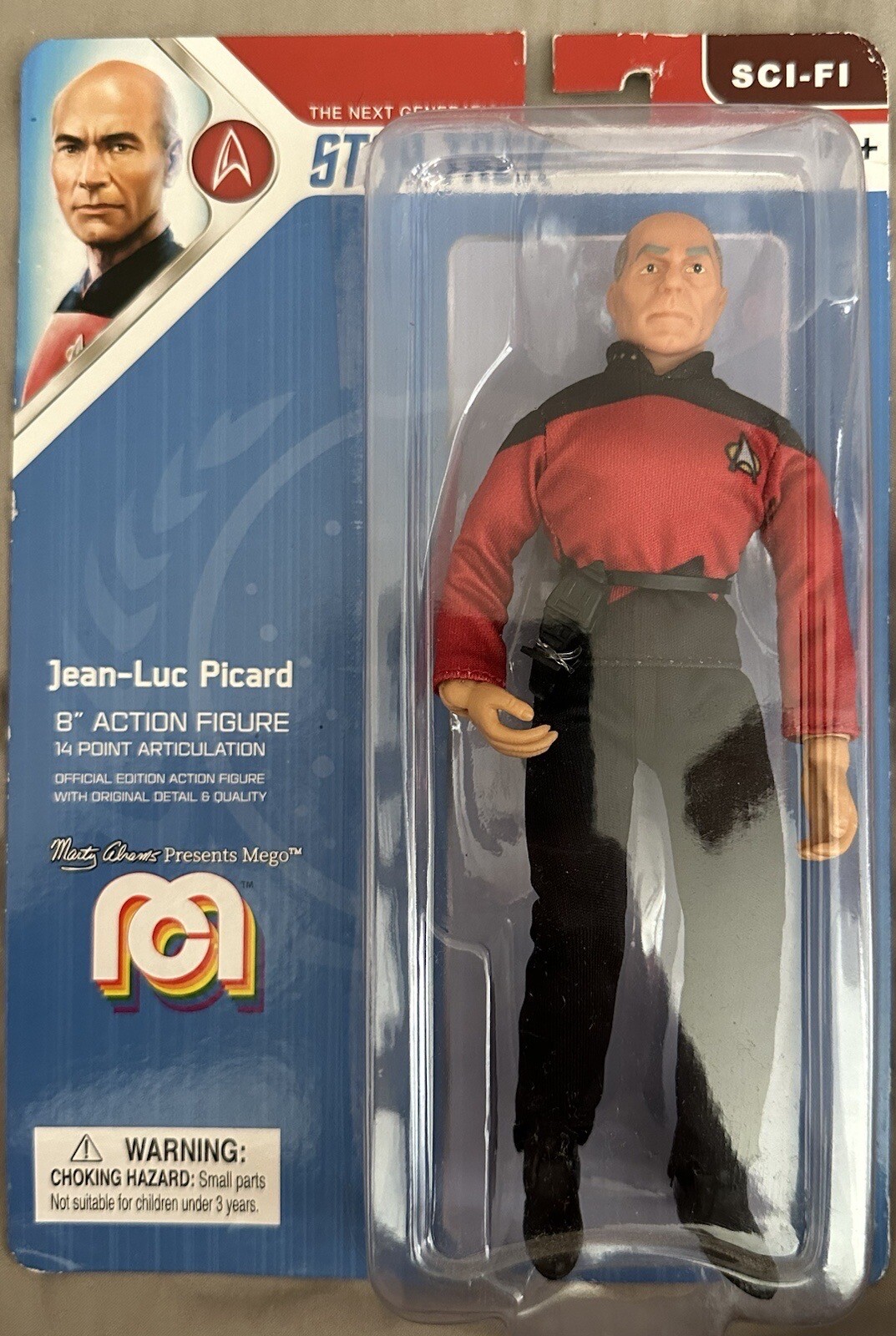 Star Trek Capt. JEAN-LUC PICARD Mego 8" Inch Sci-Fi Action Figure ...