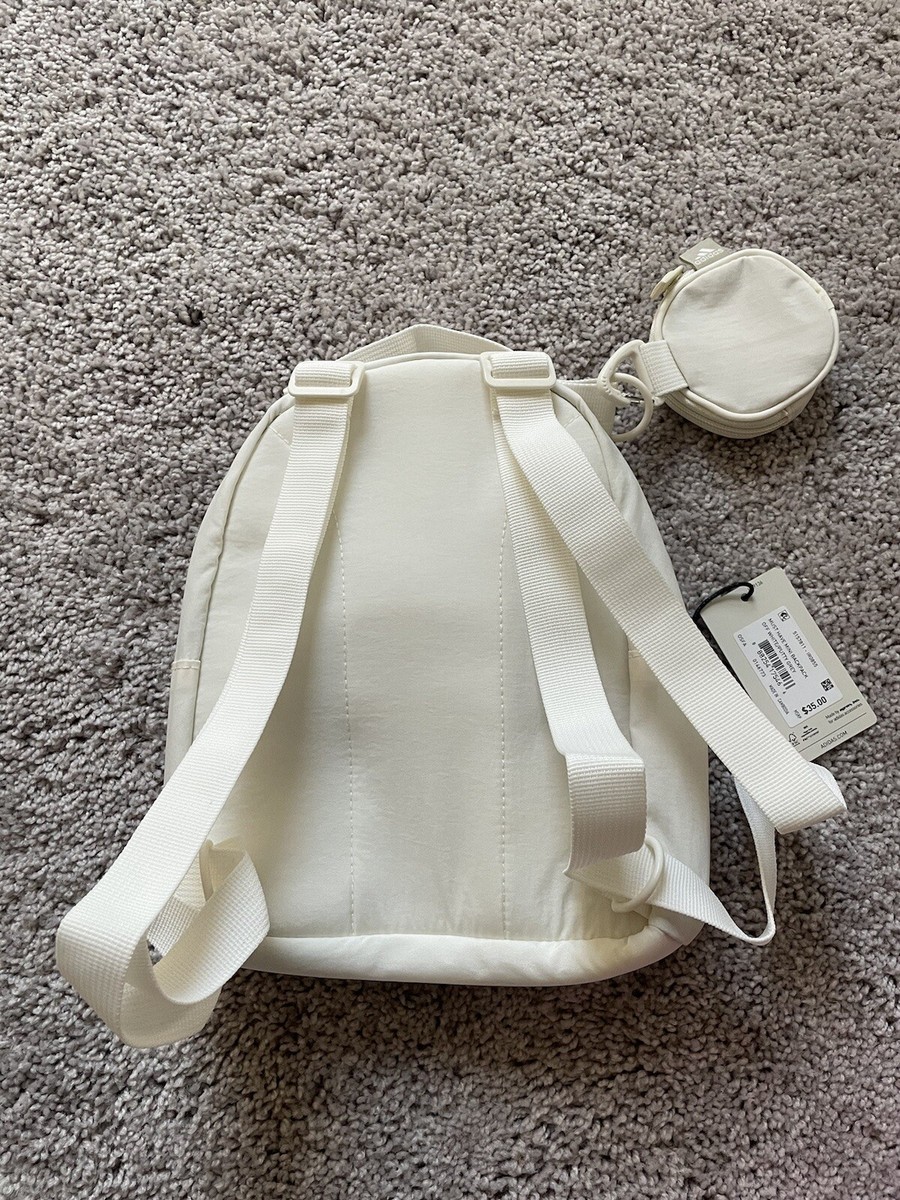 ADIDAS MINI BACKPACK IN OFF WHITE/PUTTY GREY WITH BAG CHARM. ONE SIZE | eBay