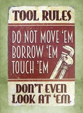 tool rulestin metal sign metal advertising wall art