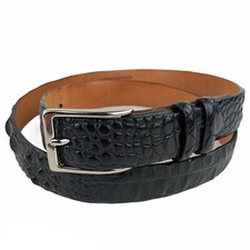 NEW Authentic ASTOR & BLACK Genuine Hornback Alligator Belt 42 Made In USA 1.25β