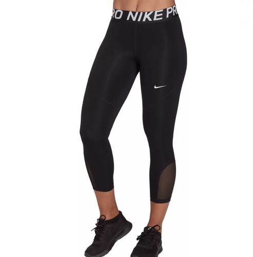 Nike Pro Women's Crop Legging Small S Capri Pant Mesh AO9972 Running Gym |  eBay