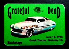 Grateful Dead Backstage Pass Greek Theatre UC Berkeley Cal 6/14/85 6/14/1985 Car