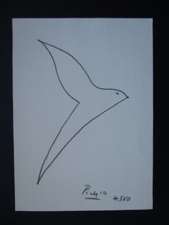 Original Crayon drawing signed Picasso 4.5.60