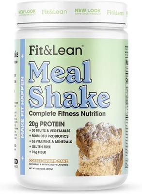 2 X Fit & Lean Meal Shake Fat Burning Meal Replacement Coffee Crumb Cake -- 1 lb