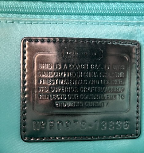 Coach Poppy Purse Shoulder Handbag Liquid Black Good Condition - Picture 3 of 4