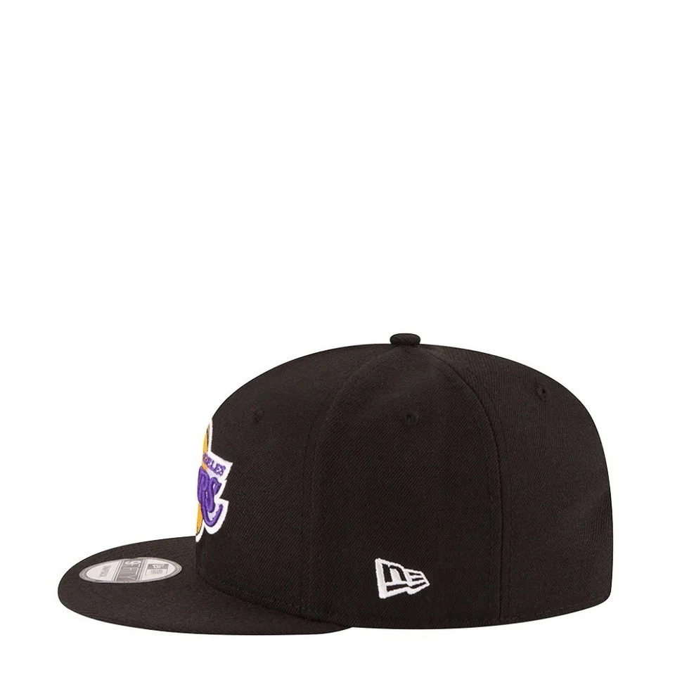 New Era 9Fifty Snapback Hat Cap Los Angeles Lakers Black - Image 2 of 3