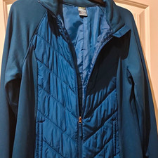 TEK GEAR Mens Full Zip Quilted Jacket Stand-U...