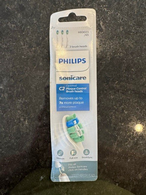 Philips Sonicare C2 Optimal Plaque Control Brush Heads 3-Pack White/Blue/Green