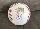 ANTHONY RIZZO SIGNED 2016 WORLD SERIES MLB BASEBALL BECKETT AUTHENTICATED CUBS