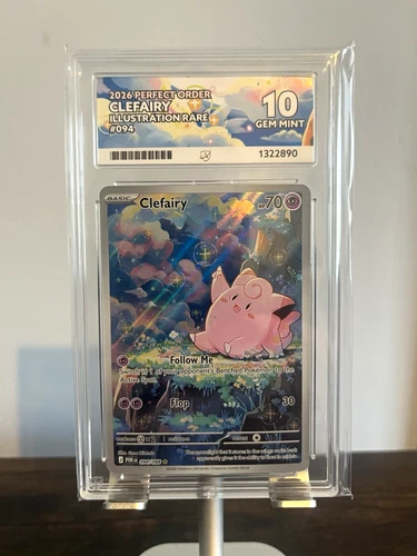 Pokémon TCG Clefairy Illustration Rare Holo 094/088 2026 Perfect Order Ace 10