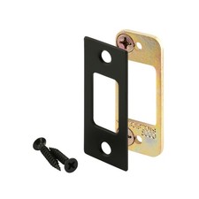 Prime-Line E 2796 Deadbolt Strike, 2 Piece, High Security, Matte Black Finish...