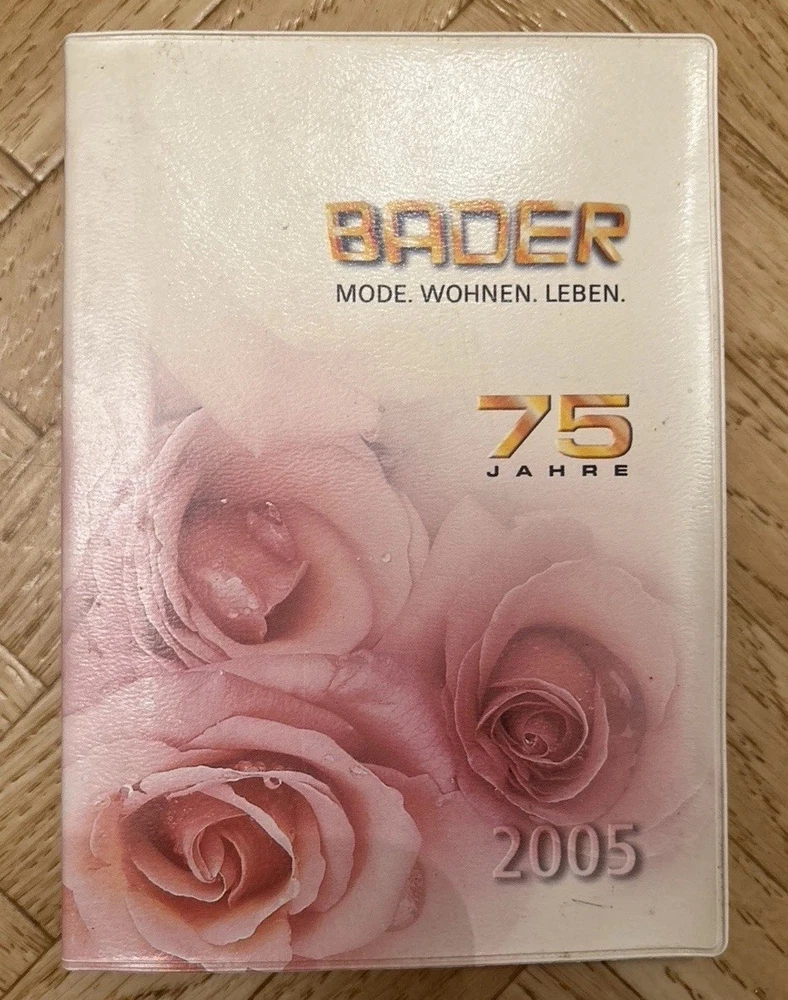 75 Jahre Bader Versandhaus, Kalender Büchlein von 2005 zum Sammeln
