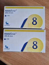 2 x 100 Novofine 30 G 8 mm Pennadeln Nadeln Injektionsnadeln OVP neu2 x 100 Novo