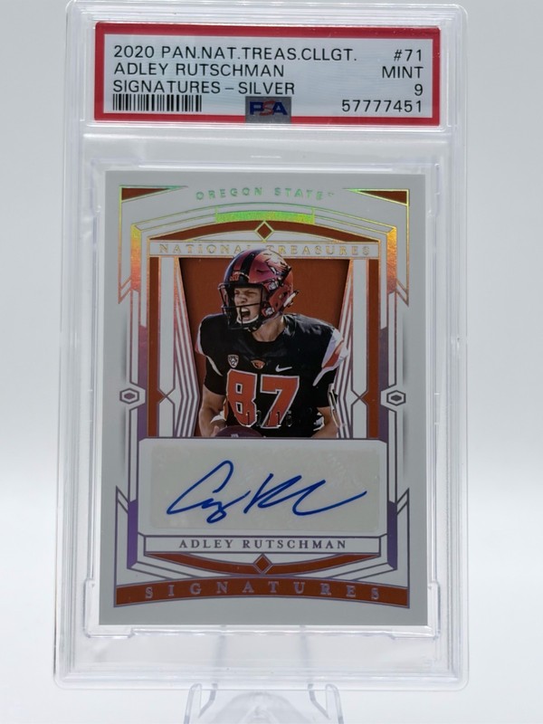 2020 Panini National Treasures Adley Rutschman Signatures Silver PSA 9