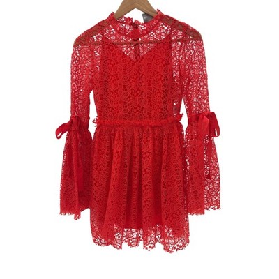 Alice McCall Dress Lace Back To You Mini Fairy Women Orange