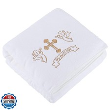 Baby Christening Blanket My Baptism Christening Dedication White Receiving Bl
