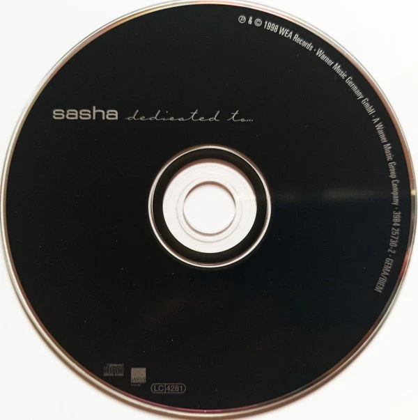 Sasha - Dedicated To... - WEA Records ‎– WEA 3984 25730-2 - CD, Album, Repress - Bild 2 von 3