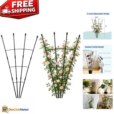 Expandable Metal Garden Trellis - Versatile Support for Climbing Plants - 1 Pack