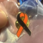 50 Orange & Black Awareness Ribbon Lapel Pins Lot, Enamel Pinback Pins — photo 4